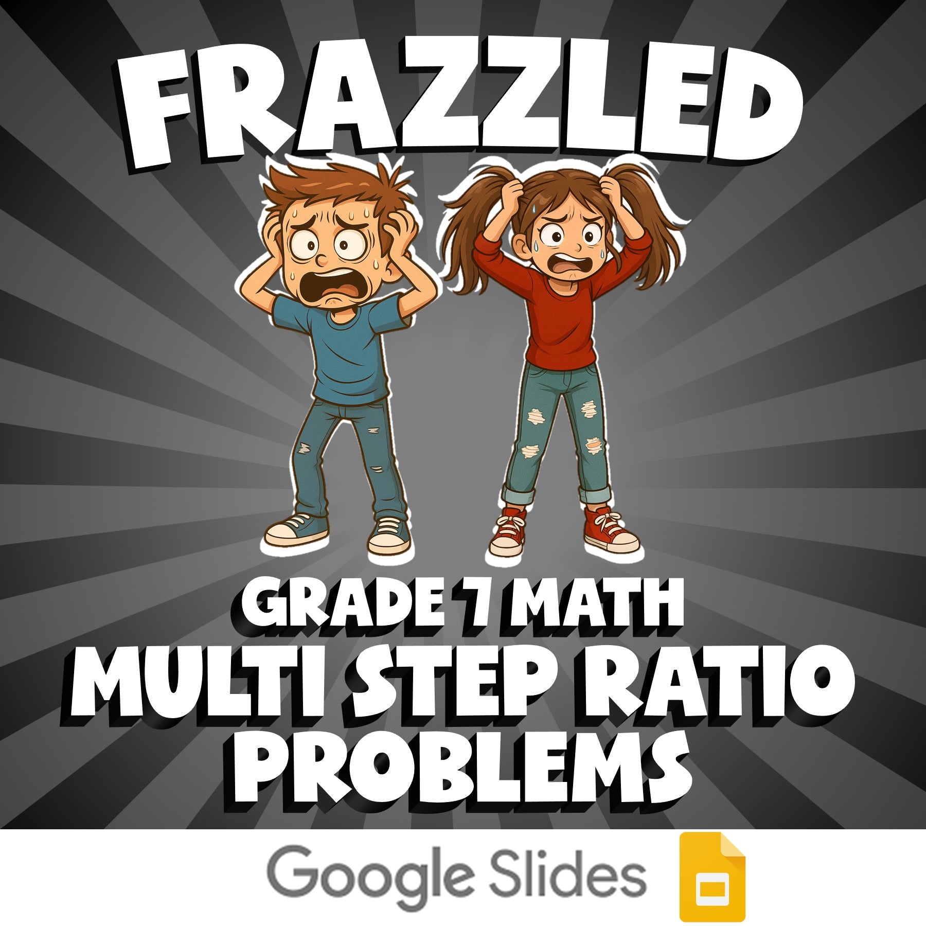Multi Step Ratio Problems FRAZZLED Math Game - No Prep Grade 7 Review Activity