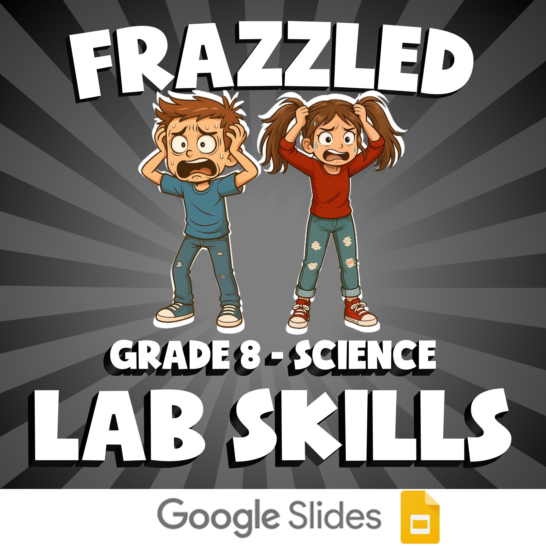 Lab Skills FRAZZLED Science Game - No Prep Grade 8 Review Activity