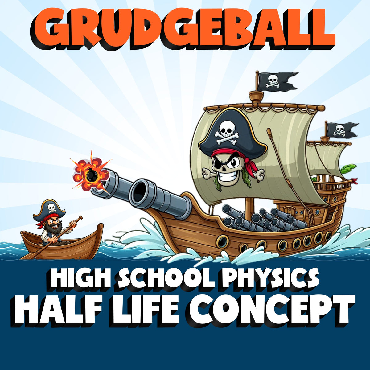 Half Life Concept GRUDGEBALL Science Game - No Prep Physics Review Activity