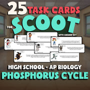 Phosphorus Cycle SCOOT TASK CARDS Science Game - No Prep AP Biology Review