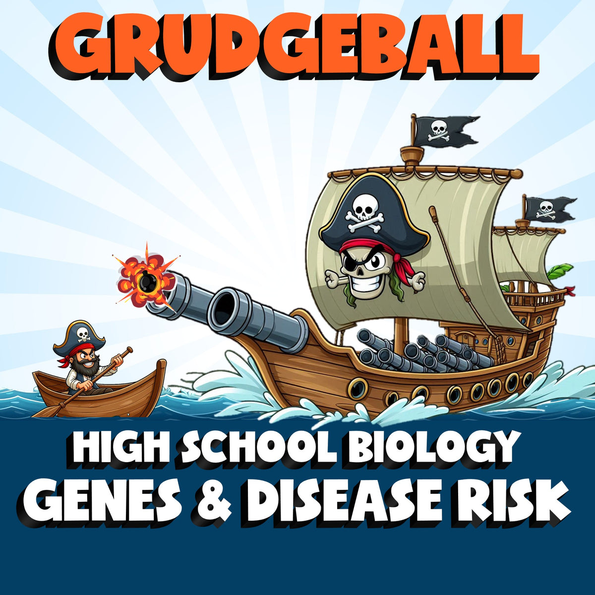 Genes & Disease Risk GRUDGEBALL Science Game - No Prep Biology Review Activity