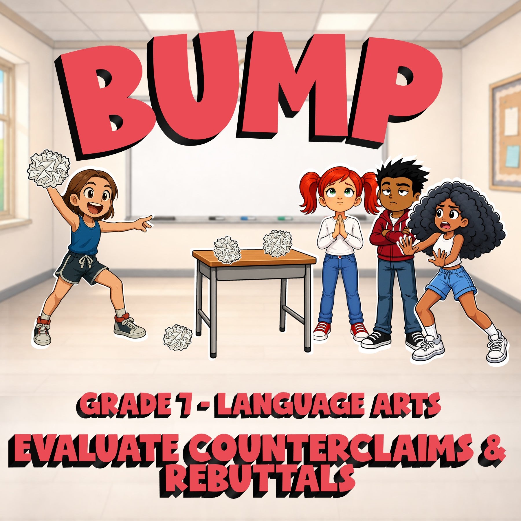 Evaluate Counterclaims & Rebuttals BUMP ELA Game - No Prep Grade 7 Review