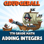 Adding Integers GRUDGEBALL Math Game - No Prep Grade 7 Review Activity