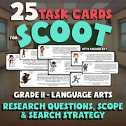 Research Questions, Scope & Search Strategy SCOOT TASK CARDS ELA Game - Grade 11