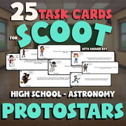 Protostars SCOOT TASK CARDS Science Game - No Prep Astronomy Review Activity