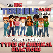 Types of Chemical Reactions BIG TERRIBLE GAME - No Prep Grade 9 Science Review