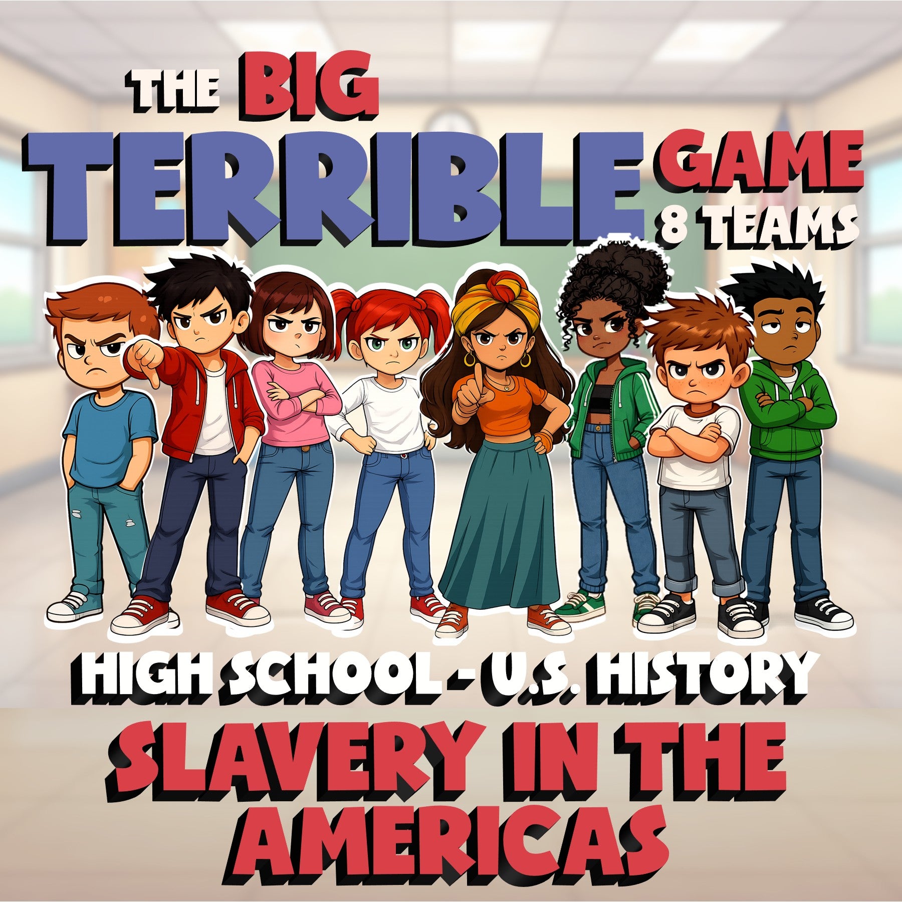 Slavery in the Americas BIG TERRIBLE GAME - No Prep U.S. History Review Activity