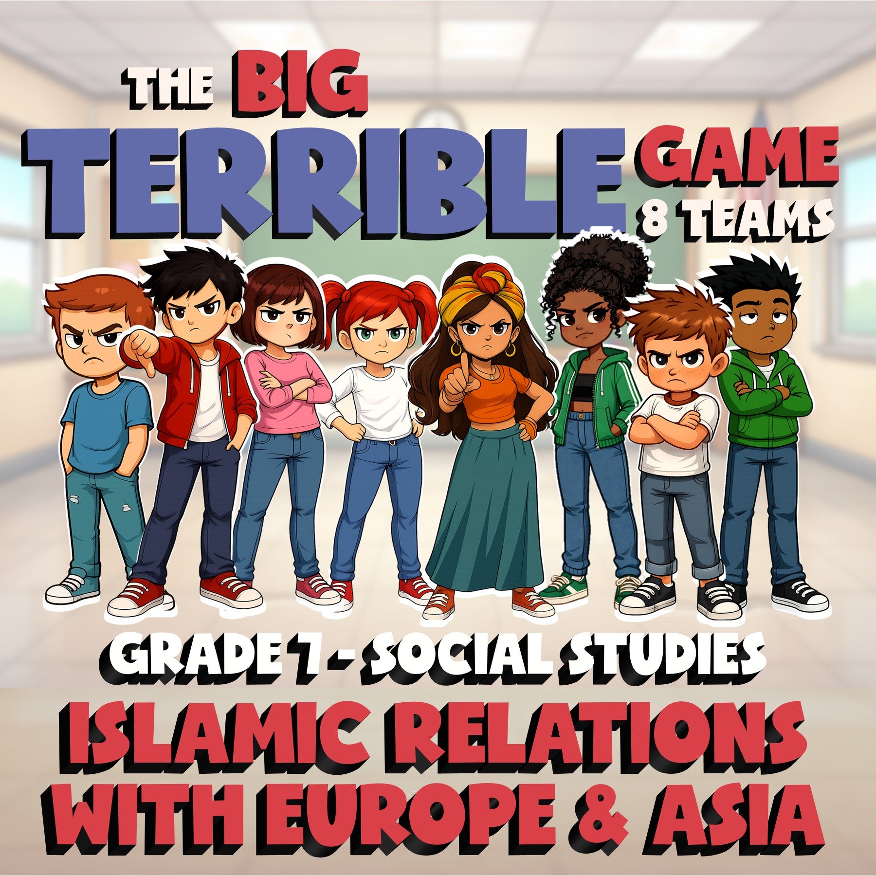 Islamic Relations with Europe & Asia BIG TERRIBLE GAME - Grade 7 Socials Review