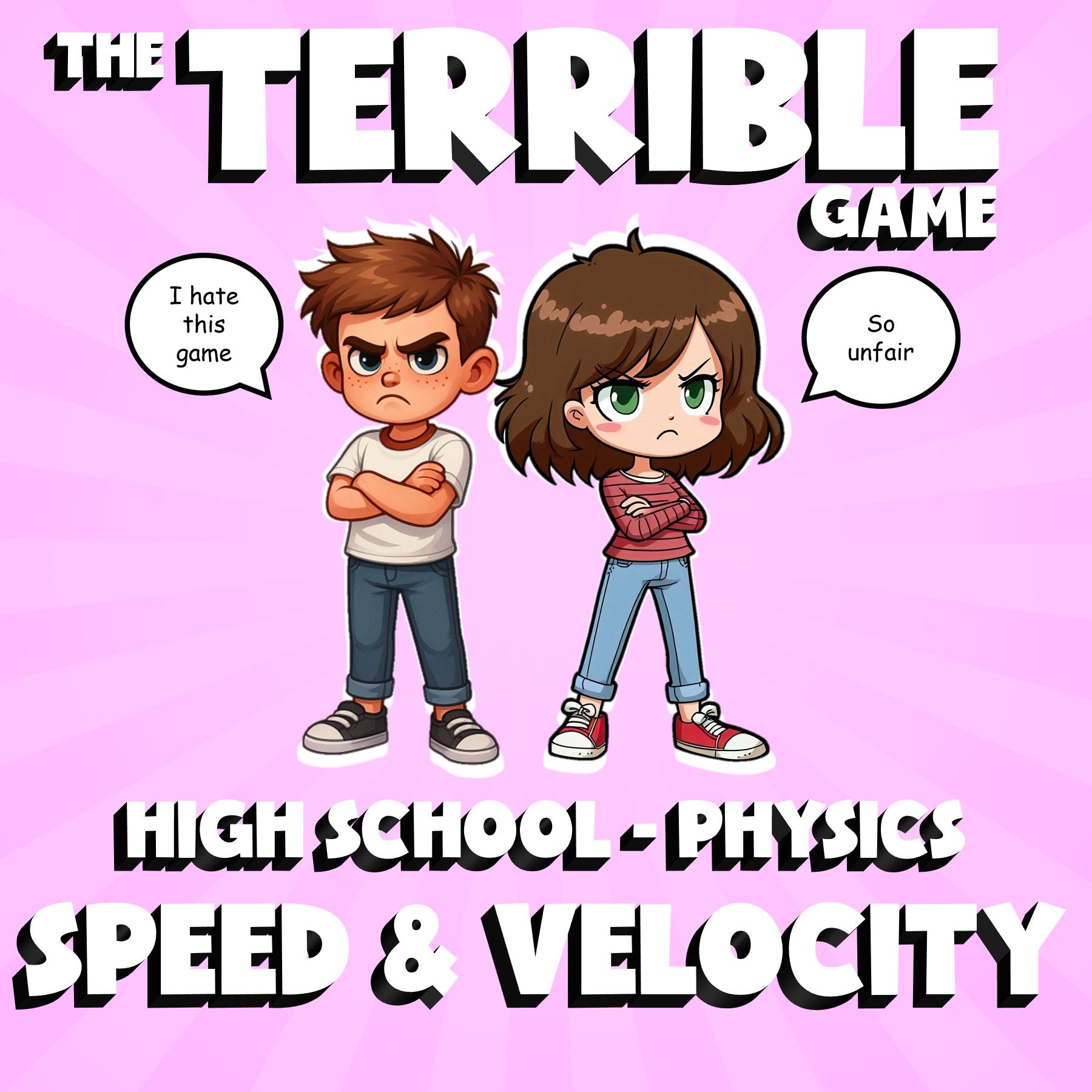 Speed & Velocity THE TERRIBLE GAME - No Prep Physics Science Review Activity