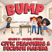 Civic Reasoning & Decision Making BUMP Socials Game - No Prep Grade 8 Review