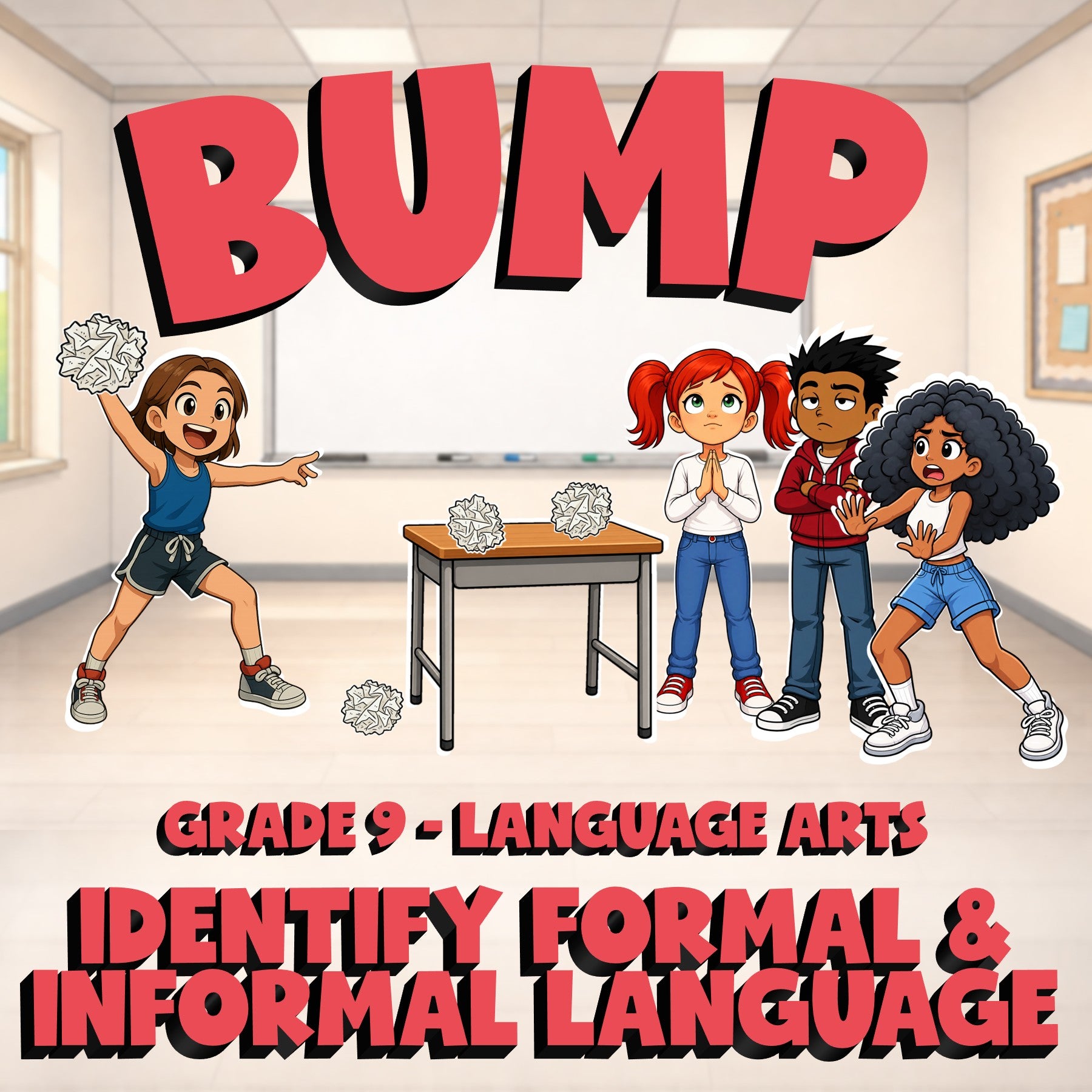Identify Formal & Informal Language BUMP ELA Game - No Prep Grade 9 Review