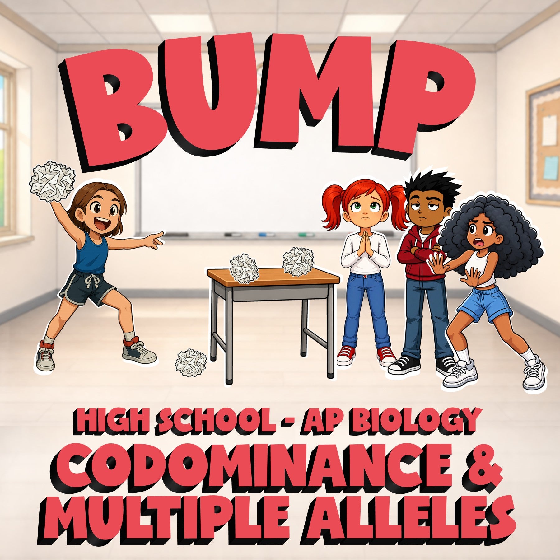 Codominance & Multiple Alleles BUMP Science Game - No Prep AP Biology Review