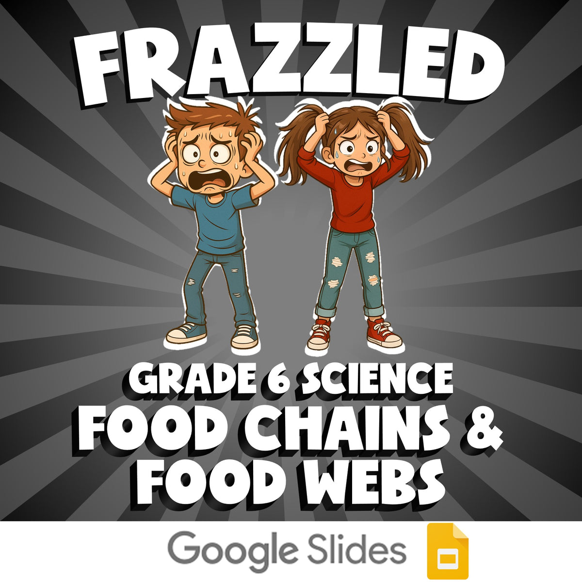 Food Chains & Food Webs FRAZZLED Science Game - No Prep Grade 6 Review Activity