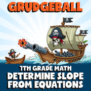 Determine Slope from Equations GRUDGEBALL Math Game - No Prep Grade 7 Review