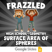 Surface Area of Spheres FRAZZLED Math Game - No Prep Geometry Review Activity