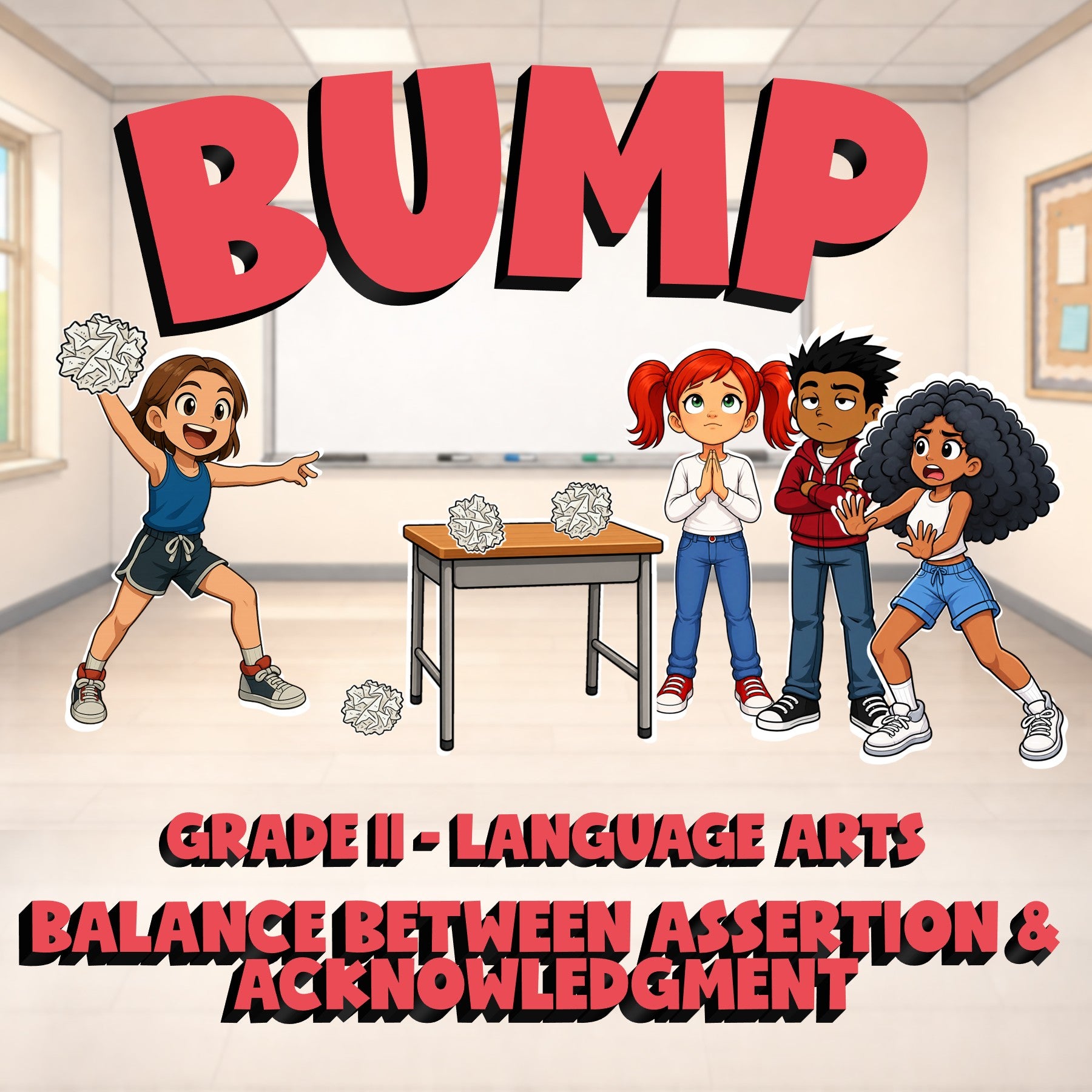 Balance Between Assertion & Acknowledgment BUMP ELA Game - No Prep Grade 11