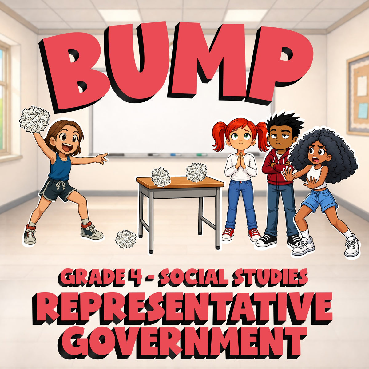 Representative Government BUMP Socials Game - No Prep Grade 4 Review Activity