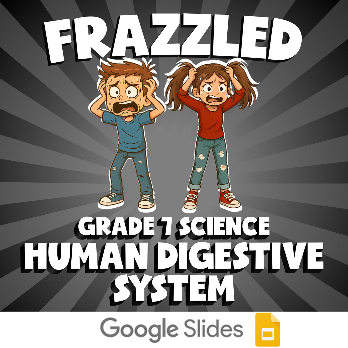 Human Digestive System FRAZZLED Science Game - No Prep Grade 7 Review Activity