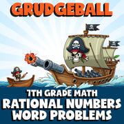 Rational Numbers Word Problems GRUDGEBALL Math Game - No Prep Grade 7 Review