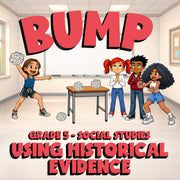 Using Historical Evidence BUMP Socials Game - No Prep Grade 5 Review Activity