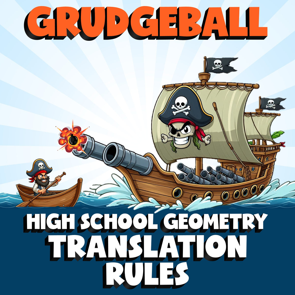 Translation Rules GRUDGEBALL Math Game - No Prep Geometry Review Activity
