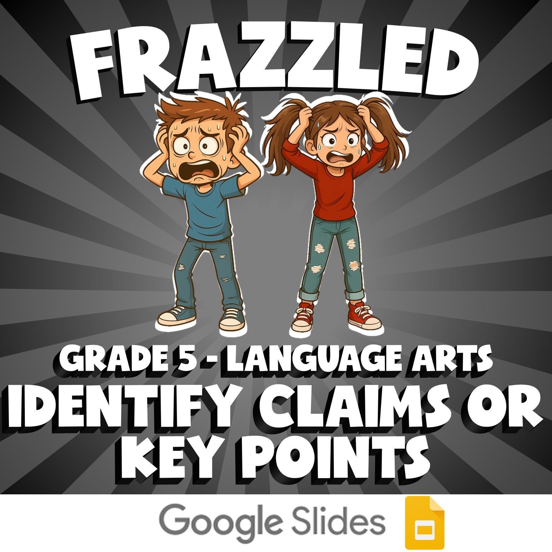 Identify Claims or Key Points FRAZZLED ELA Game - No Prep Grade 5 Review