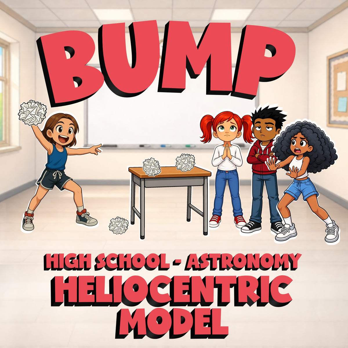 Heliocentric Model BUMP Science Game - No Prep Astronomy Review Activity
