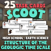 Structure of the Geologic Time Scale SCOOT TASK CARDS Game - Earth Science