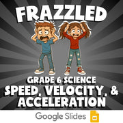Speed, Velocity, & Acceleration FRAZZLED Science Game - No Prep Grade 6 Review