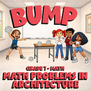 Math Problems in Architecture BUMP Math Game - No Prep Grade 7 Review Activity