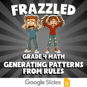 Generating Patterns from Rules FRAZZLED Math Game - No Prep Grade 4 Review