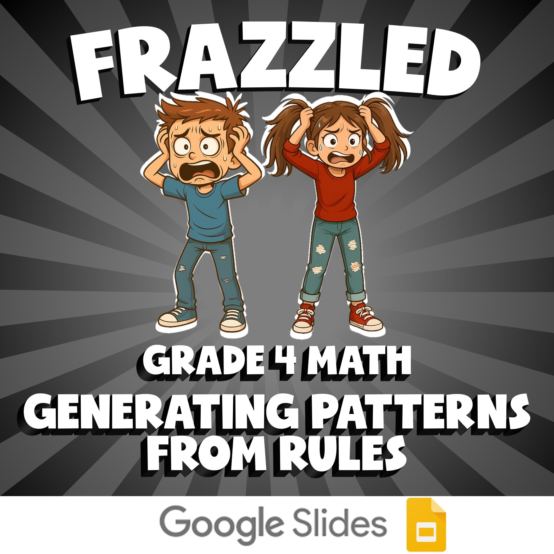 Generating Patterns from Rules FRAZZLED Math Game - No Prep Grade 4 Review