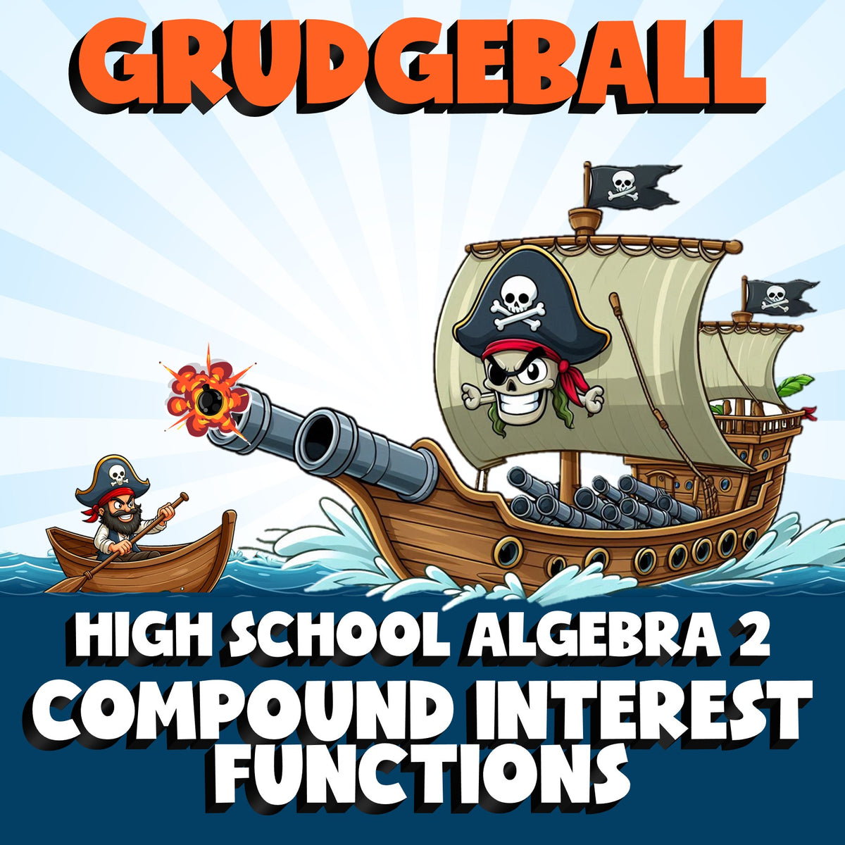 Compound Interest Functions GRUDGEBALL Math Game - No Prep Algebra 2 Review