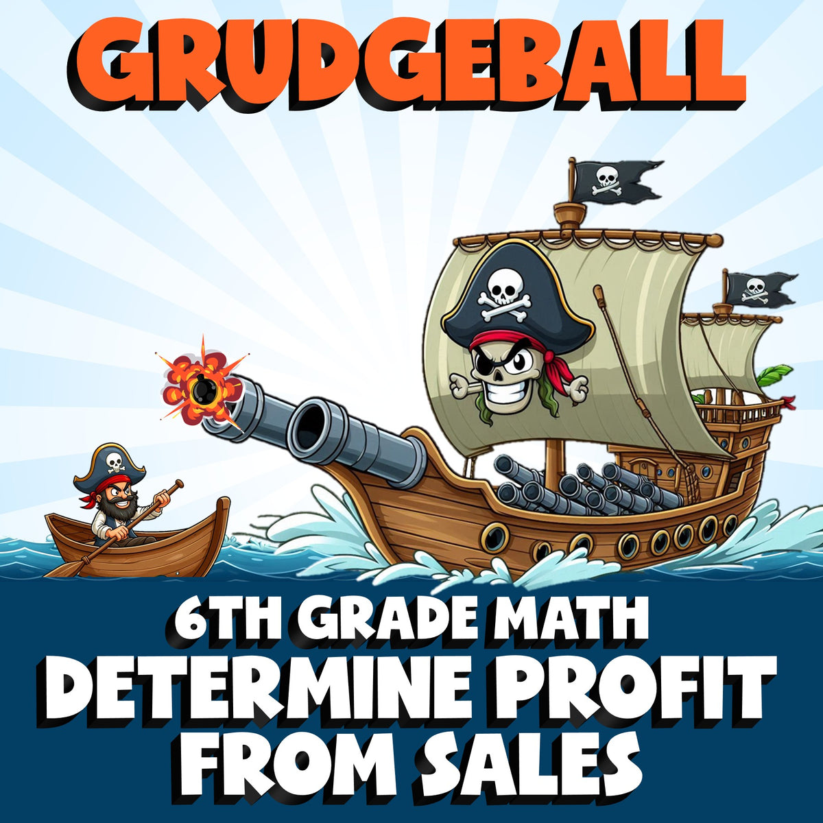 Determine Profit from Sales GRUDGEBALL Math Game - No Prep Grade 6 Review