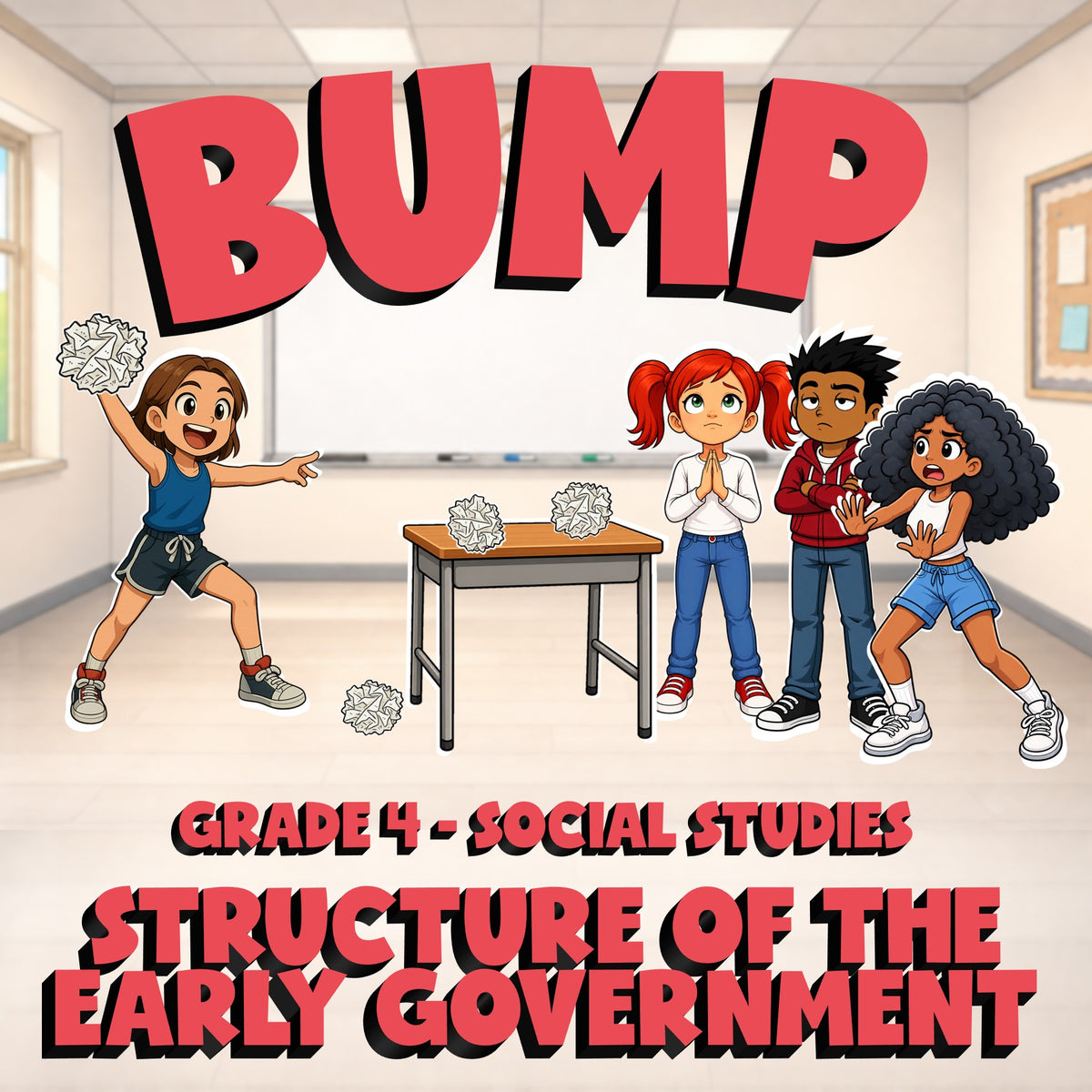 Structure of the Early Government BUMP Socials Game - No Prep Grade 4 Review