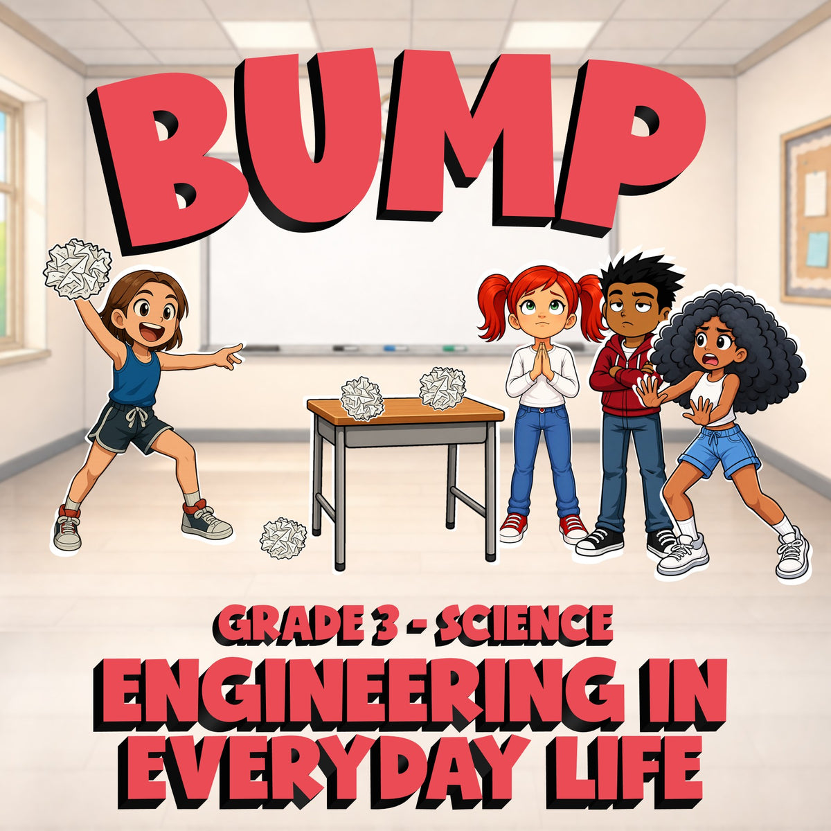 Engineering in Everyday Life BUMP Science Game - No Prep Grade 3 Review Activity