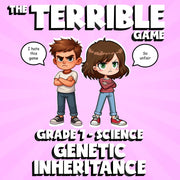 Genetic Inheritance THE TERRIBLE GAME - No Prep Grade 7 Science Review Activity