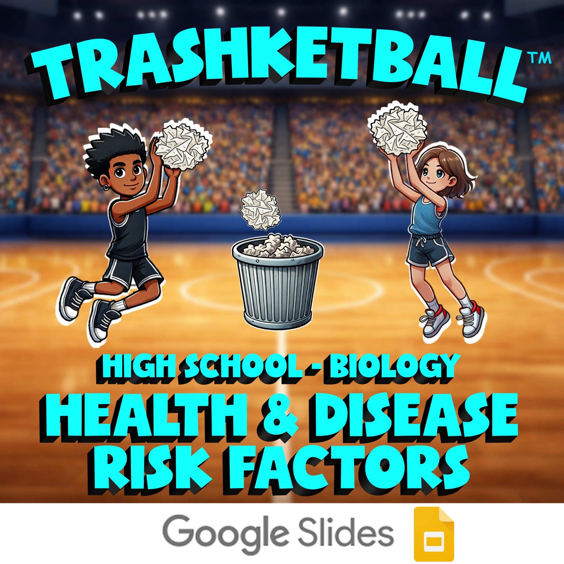 Health & Disease Risk Factors TRASHKETBALL Science Game - No Prep Biology Review