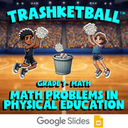 Math Problems in Physical Education TRASHKETBALL Math Game - No Prep Grade 7