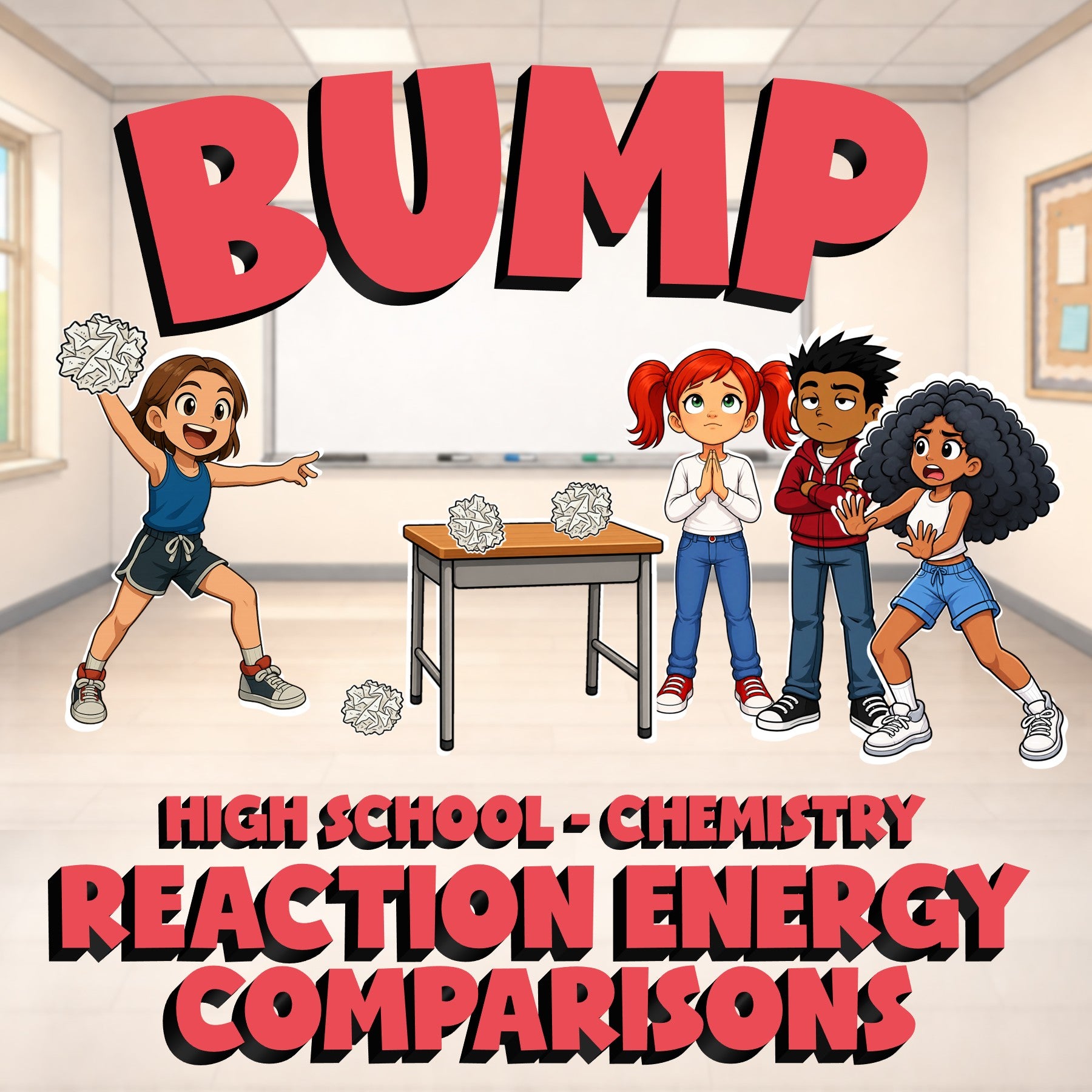 Reaction Energy Comparisons BUMP Science Game - No Prep Chemistry Review