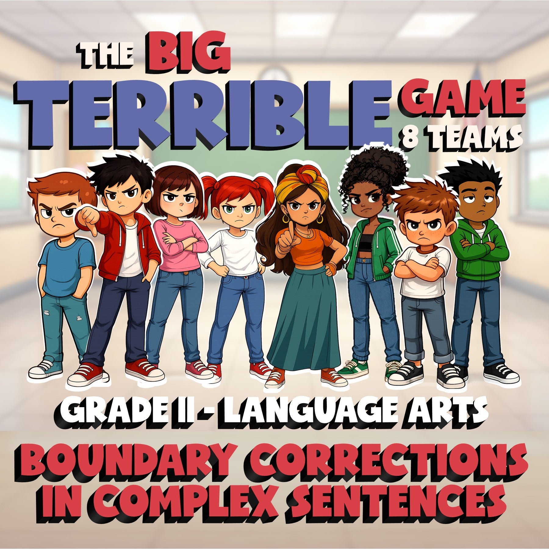 Boundary Corrections in Complex Sentences BIG TERRIBLE GAME - Grade 11 ELA