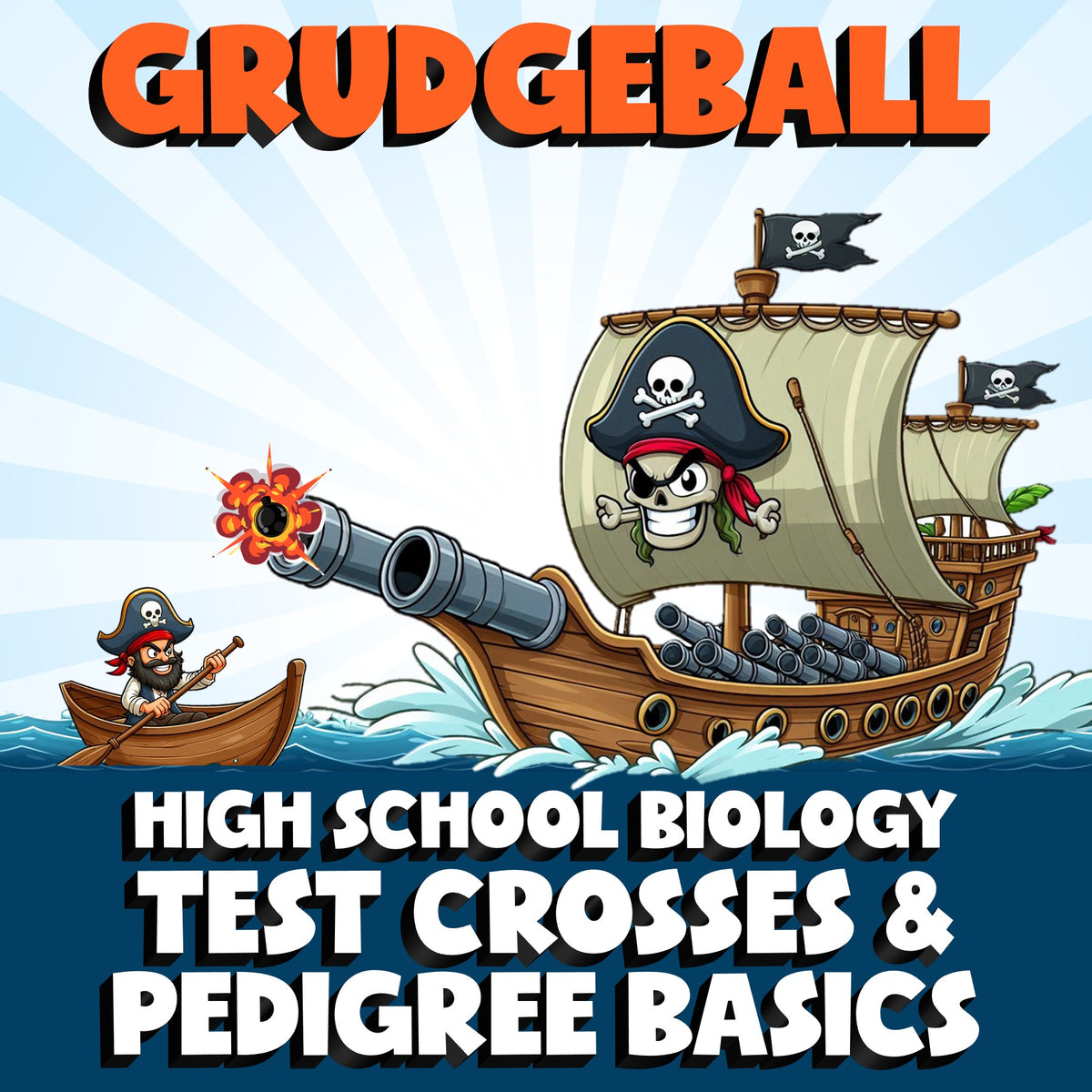 Test Crosses & Pedigree Basics GRUDGEBALL Science Game - No Prep Biology Review