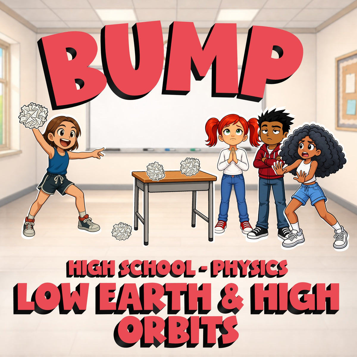 Low Earth & High Orbits BUMP Science Game - No Prep Physics Review Activity