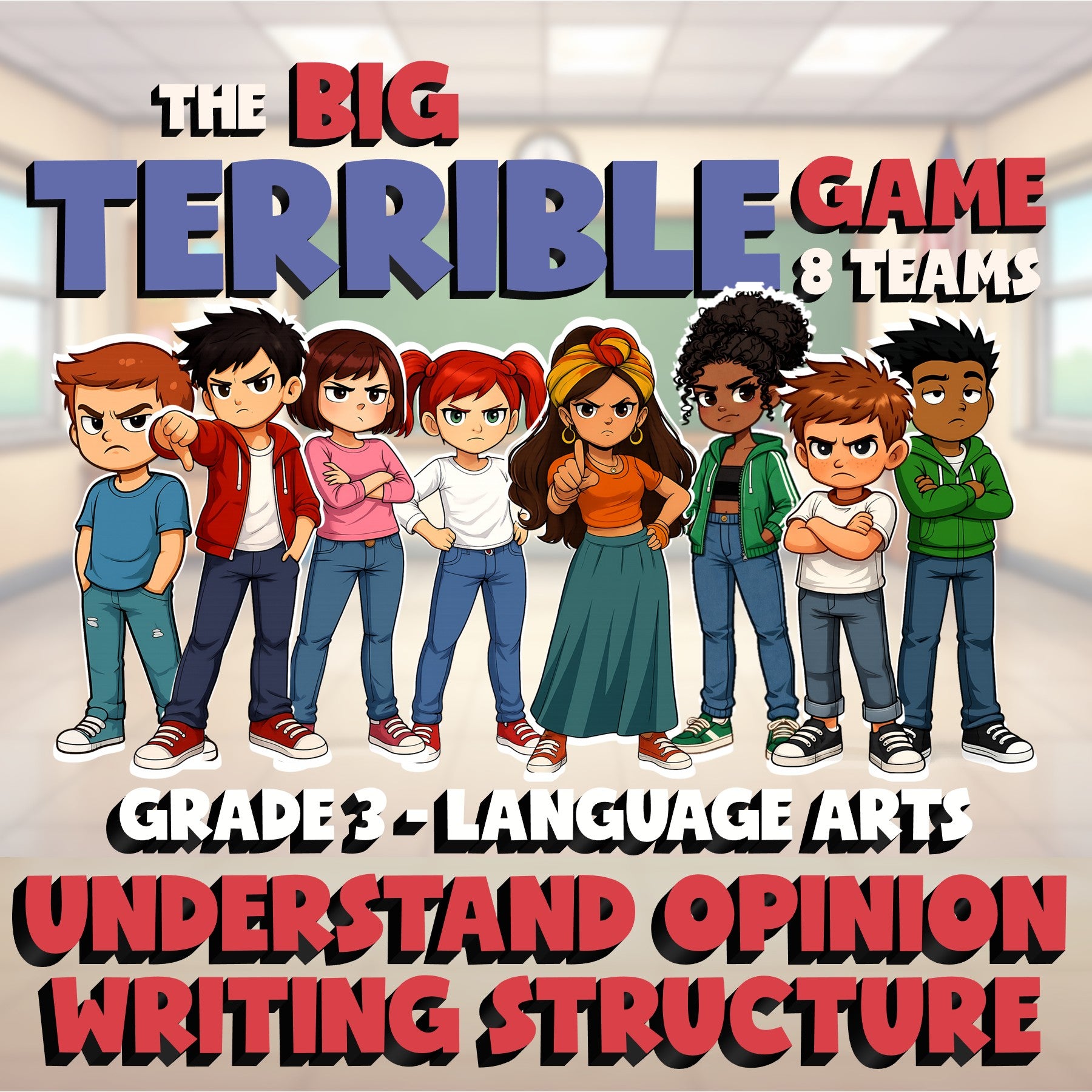 Understand Opinion Writing Structure BIG TERRIBLE GAME - Grade 3 ELA Review