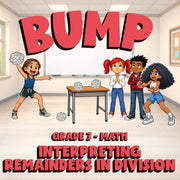 Interpreting Remainders in Division BUMP Math Game - No Prep Grade 3 Review
