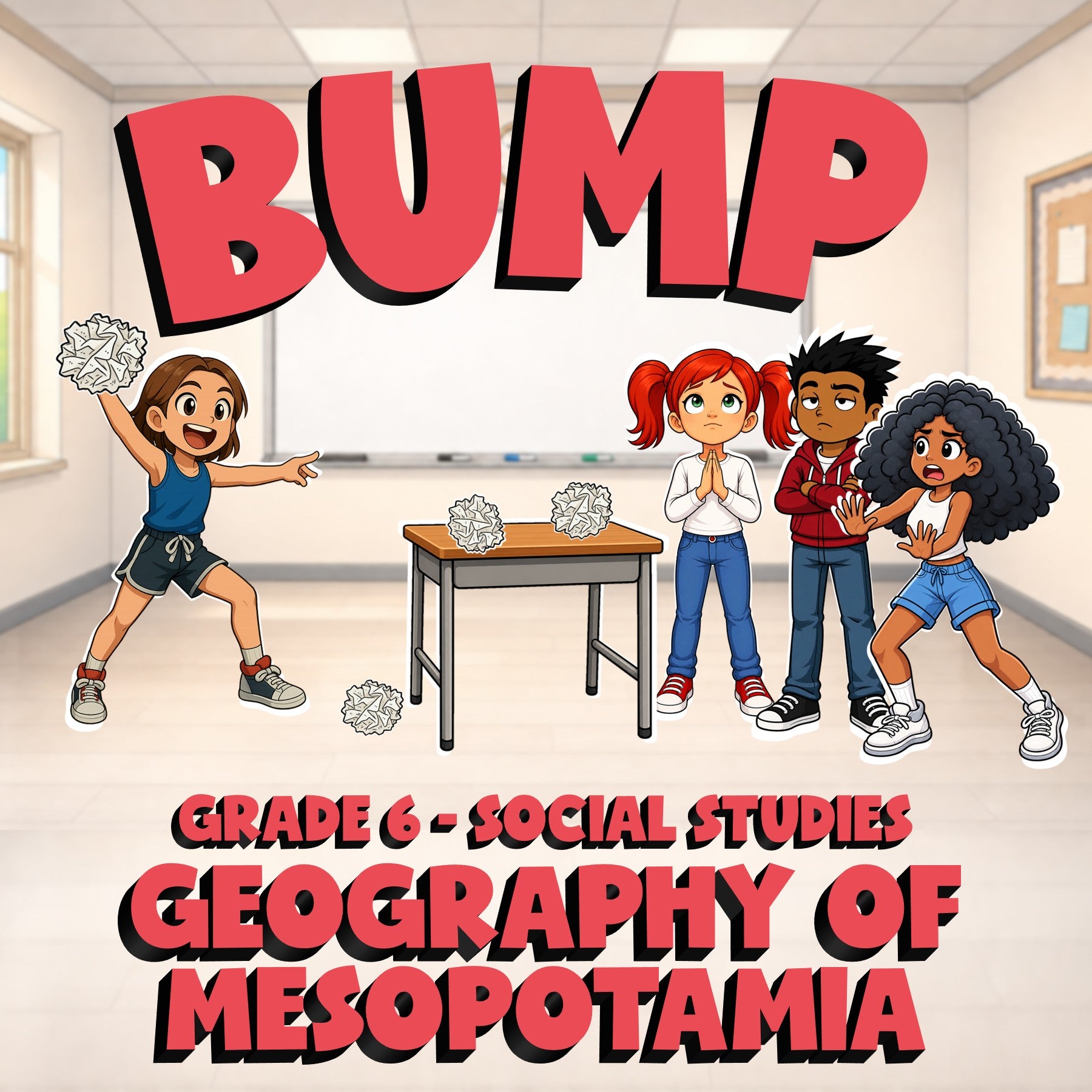 Geography of Mesopotamia BUMP Socials Game - No Prep Grade 6 Review Activity