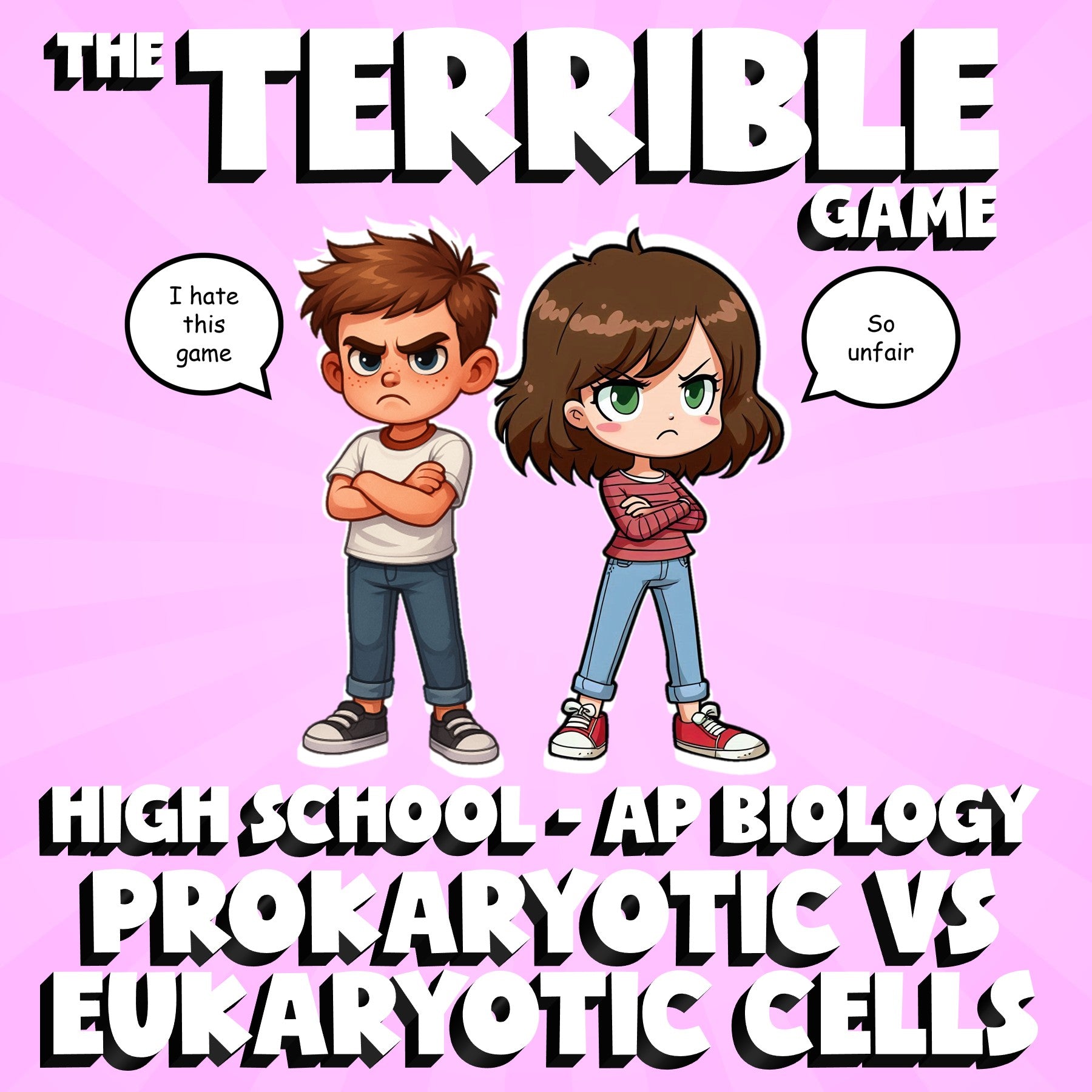 Prokaryotic vs Eukaryotic Cells THE TERRIBLE GAME - AP Biology Science Review
