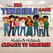 Climate vs Weather BIG TERRIBLE GAME - No Prep Grade 4 Science Review Activity