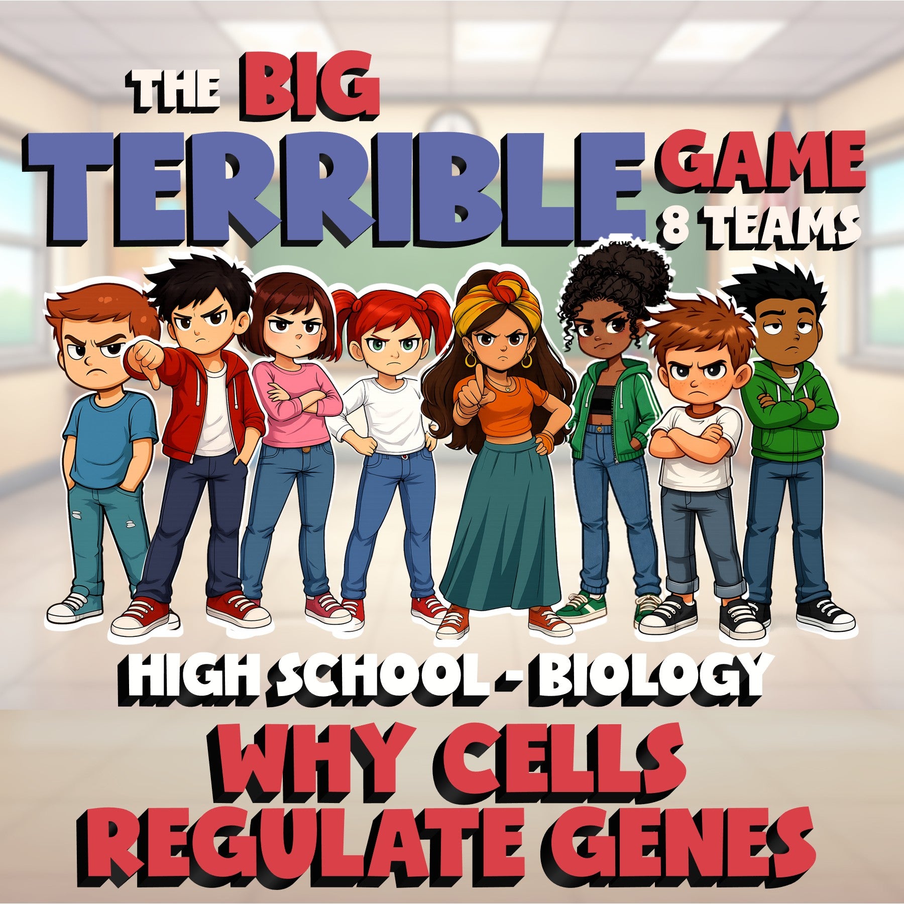 Why Cells Regulate Genes BIG TERRIBLE GAME - No Prep Biology Science Review