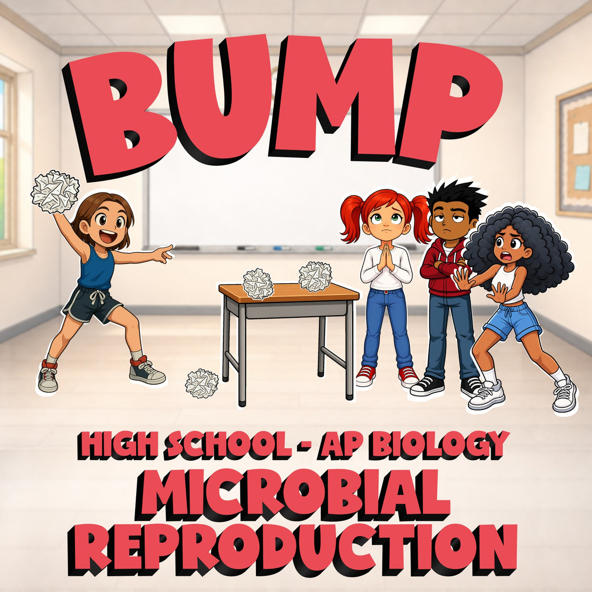 Microbial Reproduction BUMP Science Game - No Prep AP Biology Review Activity